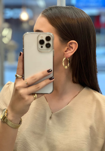 Argola Vazada Martelada