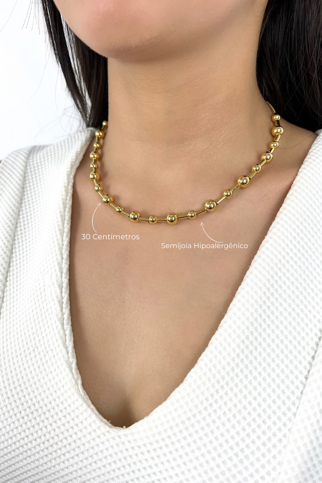 Cordão com Esferas Lisas