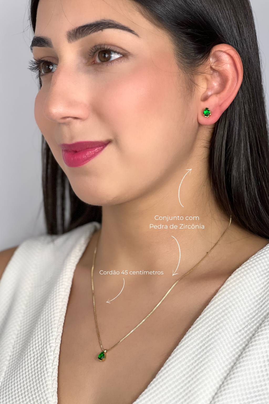 Conjunto Gota Verde Esmeralda