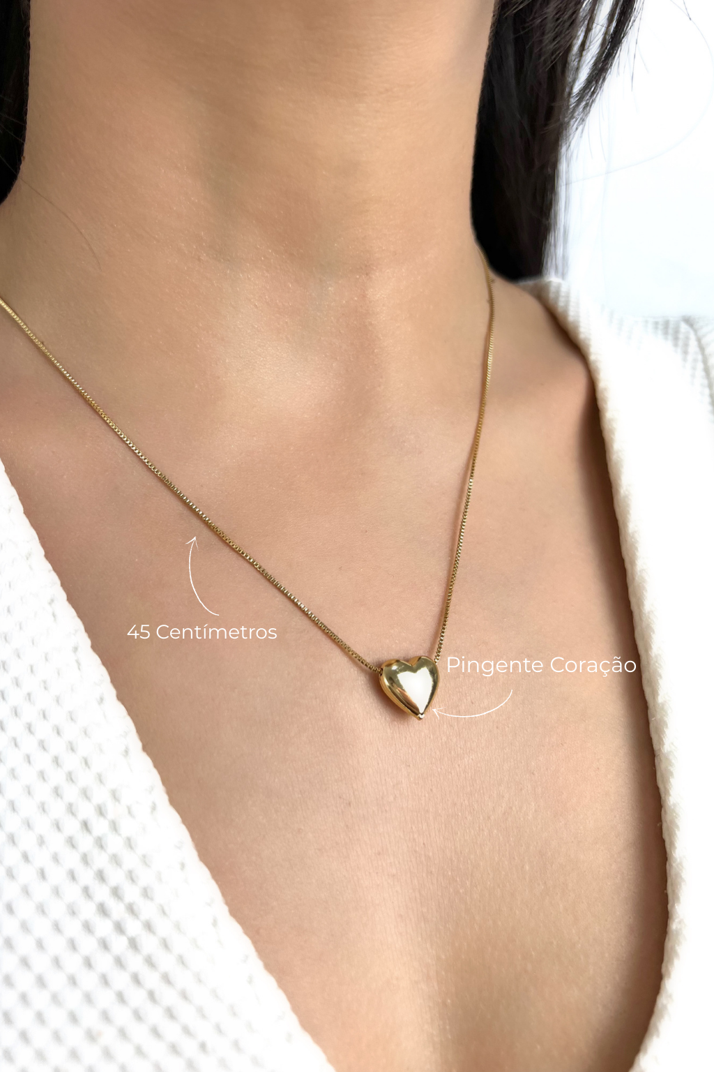 Cordão Coração Liso M