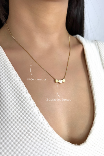 Cordão Trio de Coração Lisos