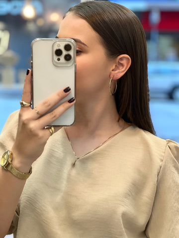 Brinco Meia Argola Torcida Lisa