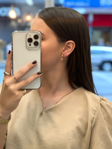 Brinco Coração Duplo Liso