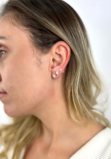 Trio de Estrela Prata 925