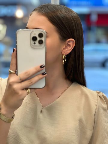 Argola Vazada Martelada