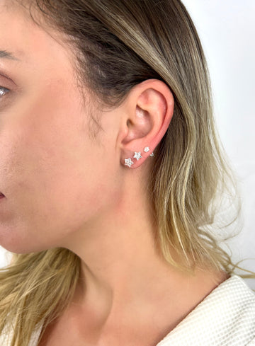 Trio de Estrela Prata 925