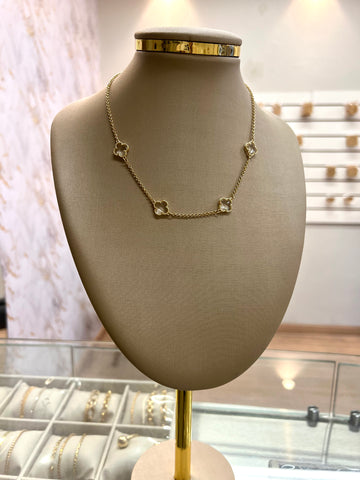 Chocker 4 Trevos com Zircônia